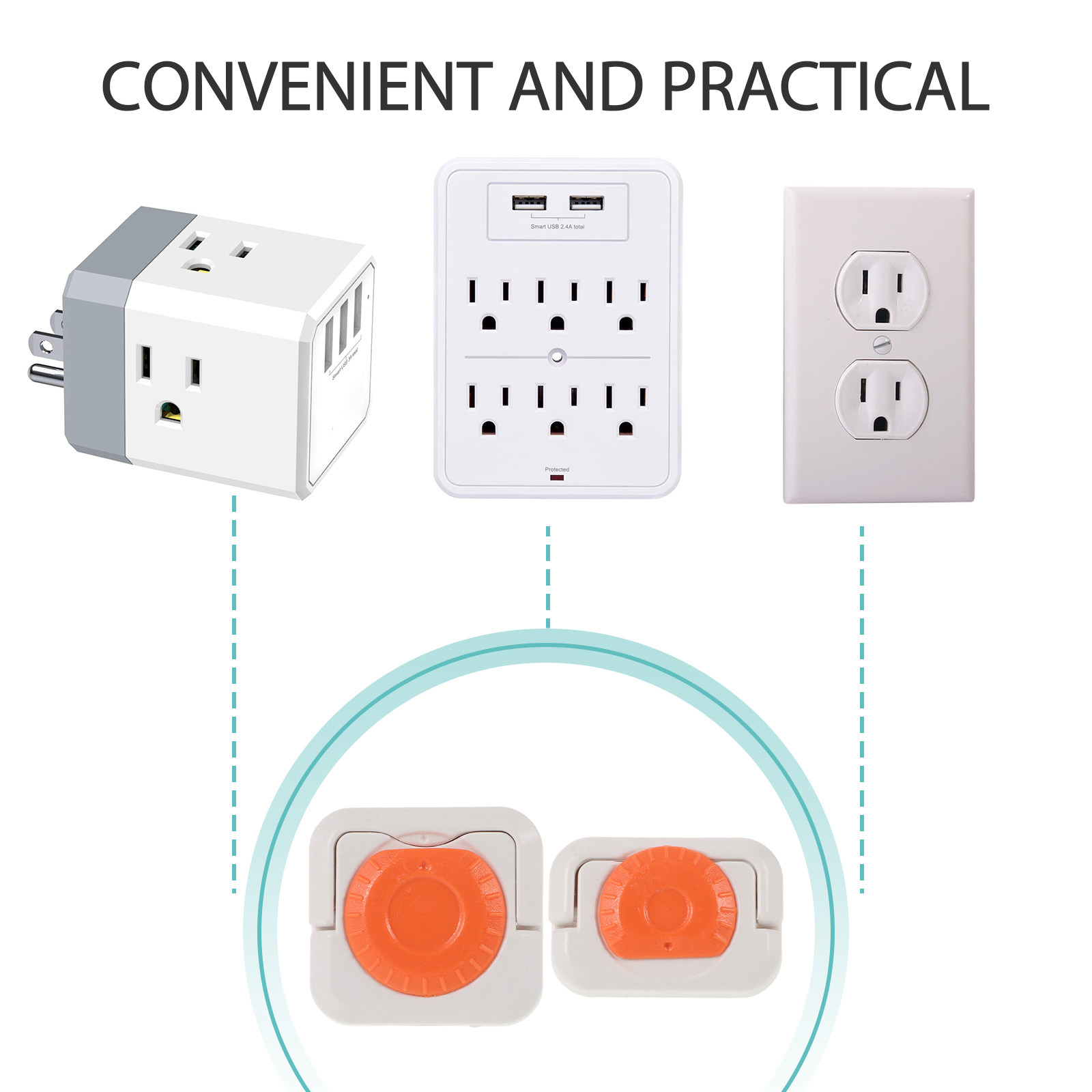 24Pcs Universal Fit Orange ABS - đánh giá và giá Outlet Cover Baby