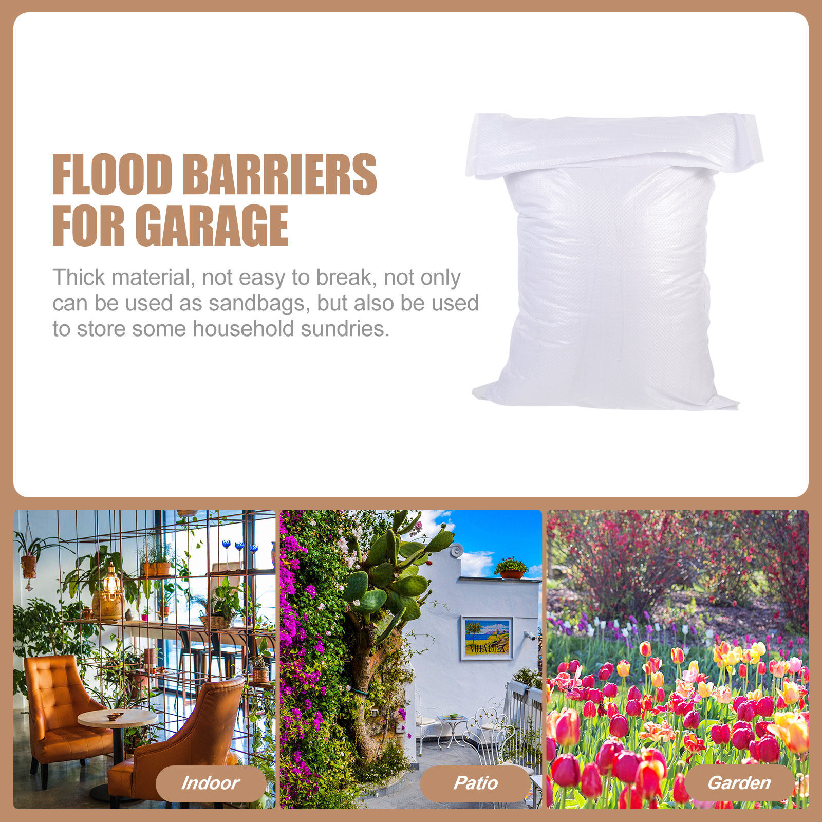 16Pcs Sturdy Waterproof Woven  - đánh giá và giá Flood Barrier Bag